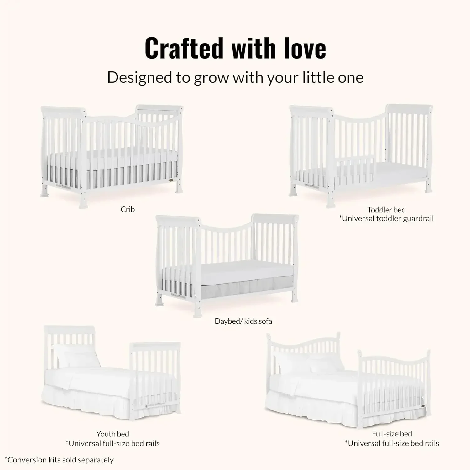 Violet 7-In-1 Convertible Life - đánh giá và giá Convertible Crib Set