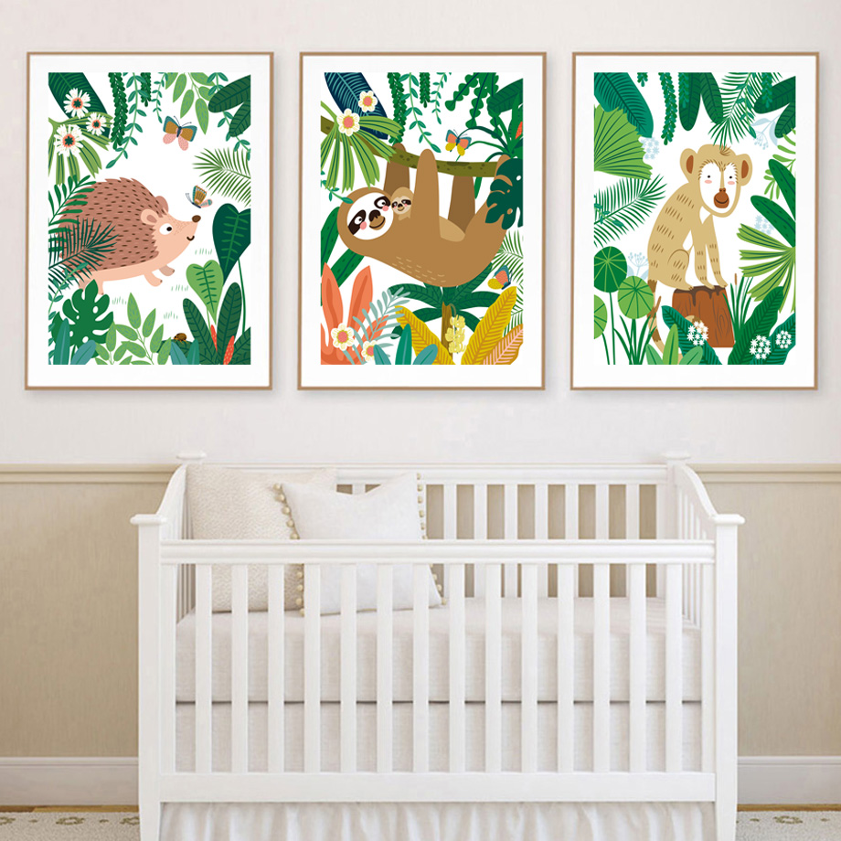 Jungle Safari Nursery Wall Art - đánh giá và giá Baby Nursery Gender Neutral
