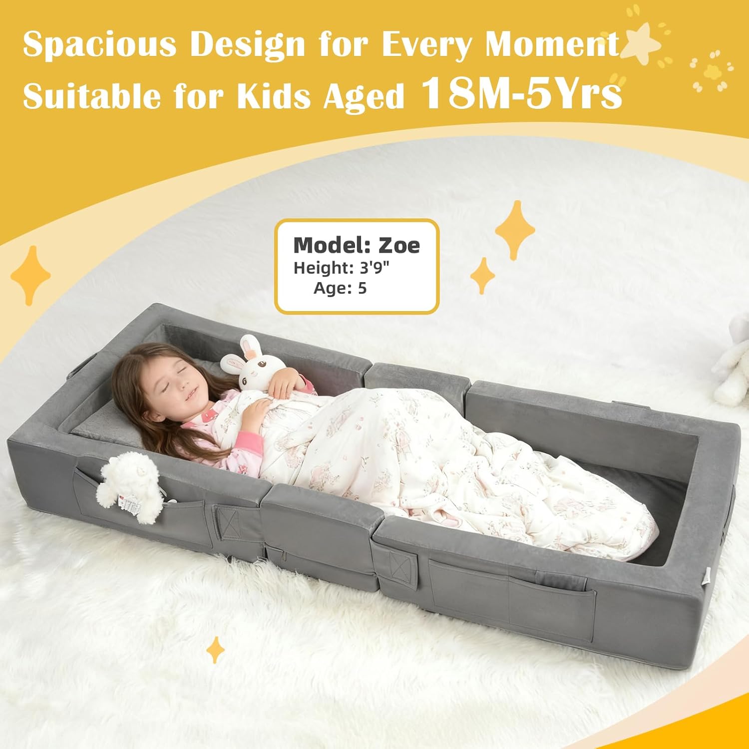 Portable Toddler Floor Bed wit - đánh giá và giá Bed Rail Toddler