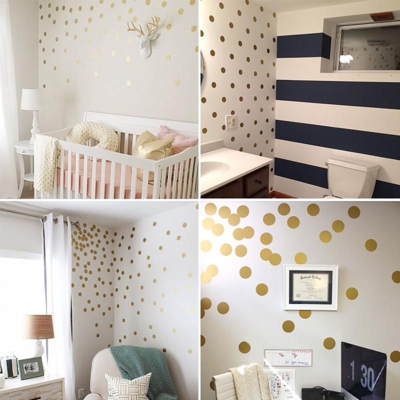 Shiny Rose Yellow Polka Dots W - đánh giá và giá Baby Nursery Yellow Walls