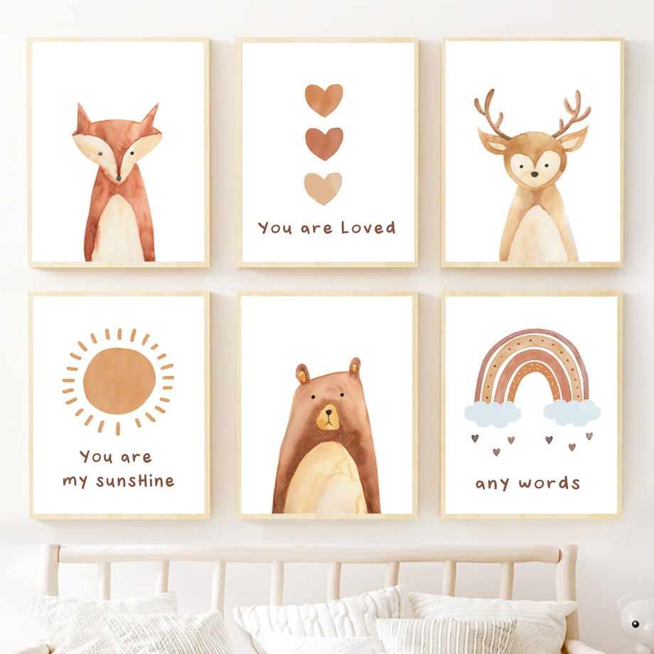 Boho Woodland Nursery Wall Art - đánh giá và giá Baby Nursery Gender Neutral