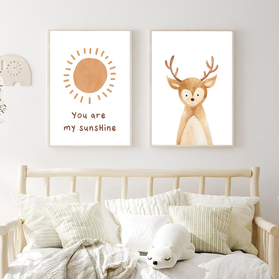 Boho Woodland Nursery Wall Art - đánh giá và giá Baby Nursery Gender Neutral