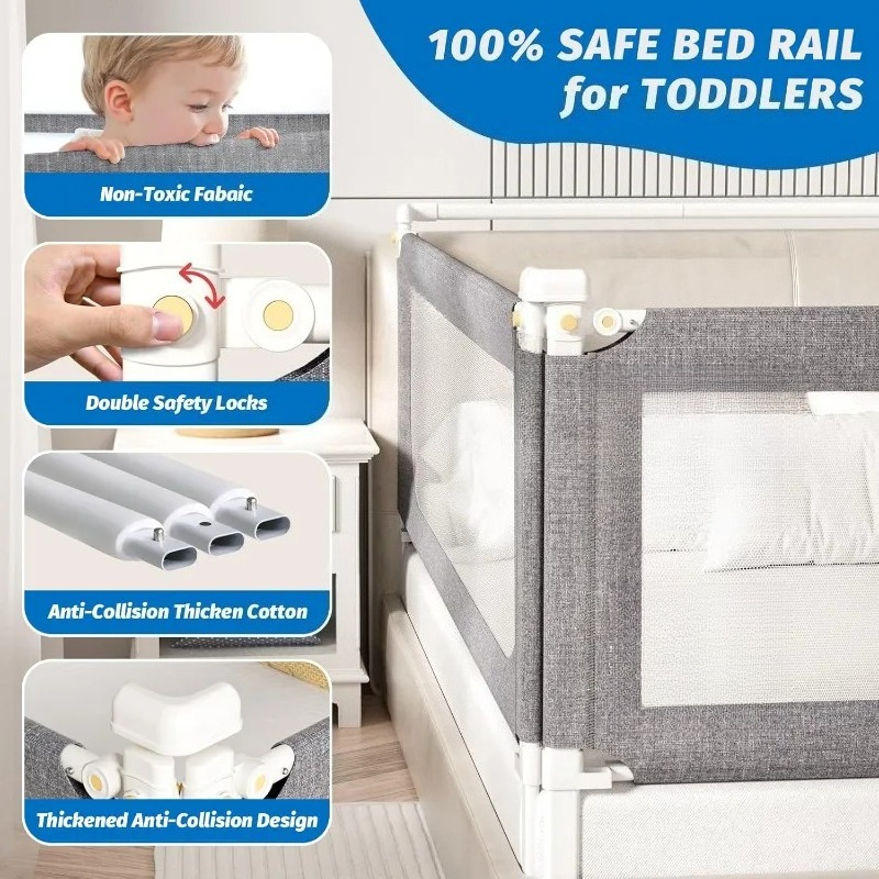 180cm Adjustable Crib Guardrai - đánh giá và giá Bed Rail Toddler