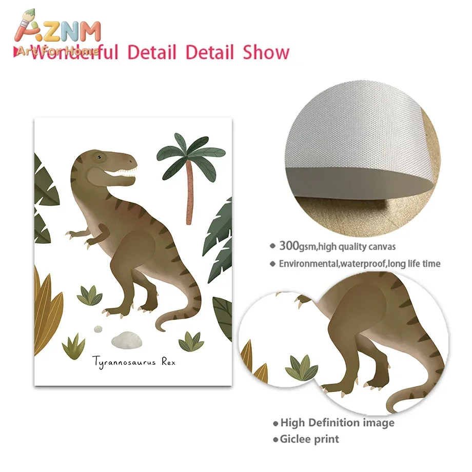 Dinosaur Tyrannosaurus Rex Tri - đánh giá và giá Baby Nursery Prints