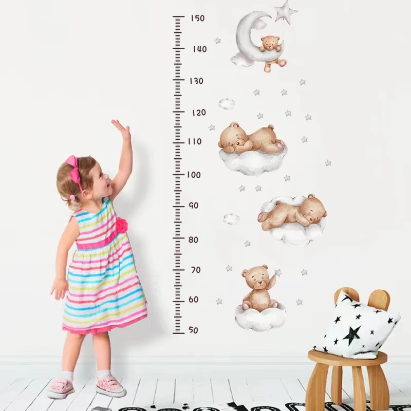 Kawaii Cartoon Bear Wall Stick - đánh giá và giá Baby Nursery Wallpaper Girl
