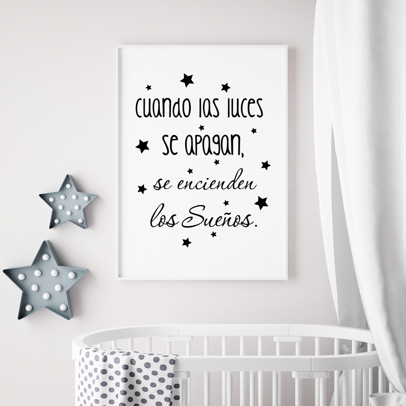 Spanish Kids Bedroom Art Decor - đánh giá và giá Baby Nursery In Spanish