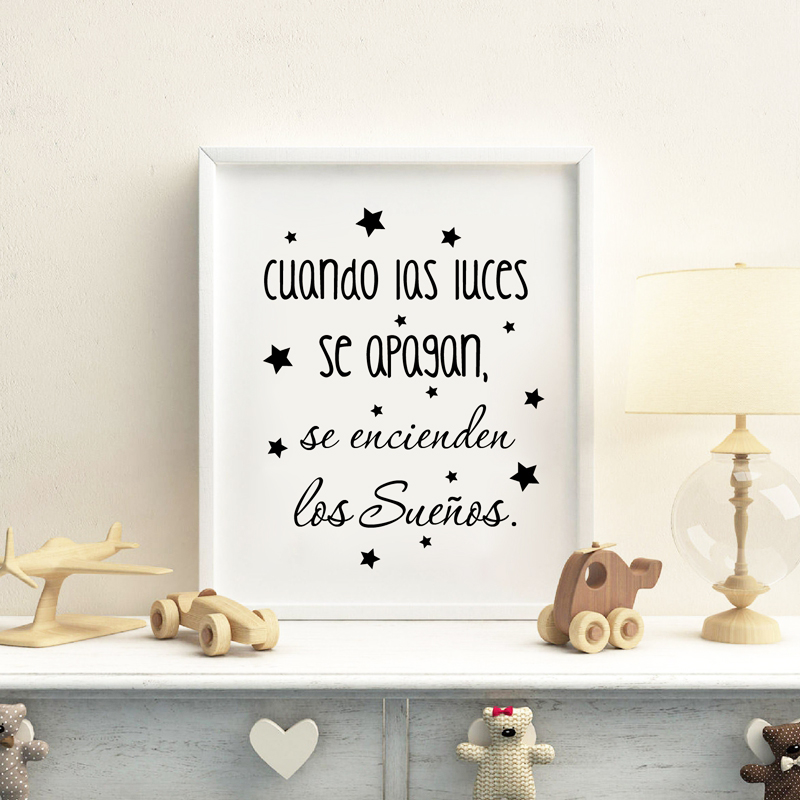 Spanish Kids Bedroom Art Decor - đánh giá và giá Baby Nursery In Spanish