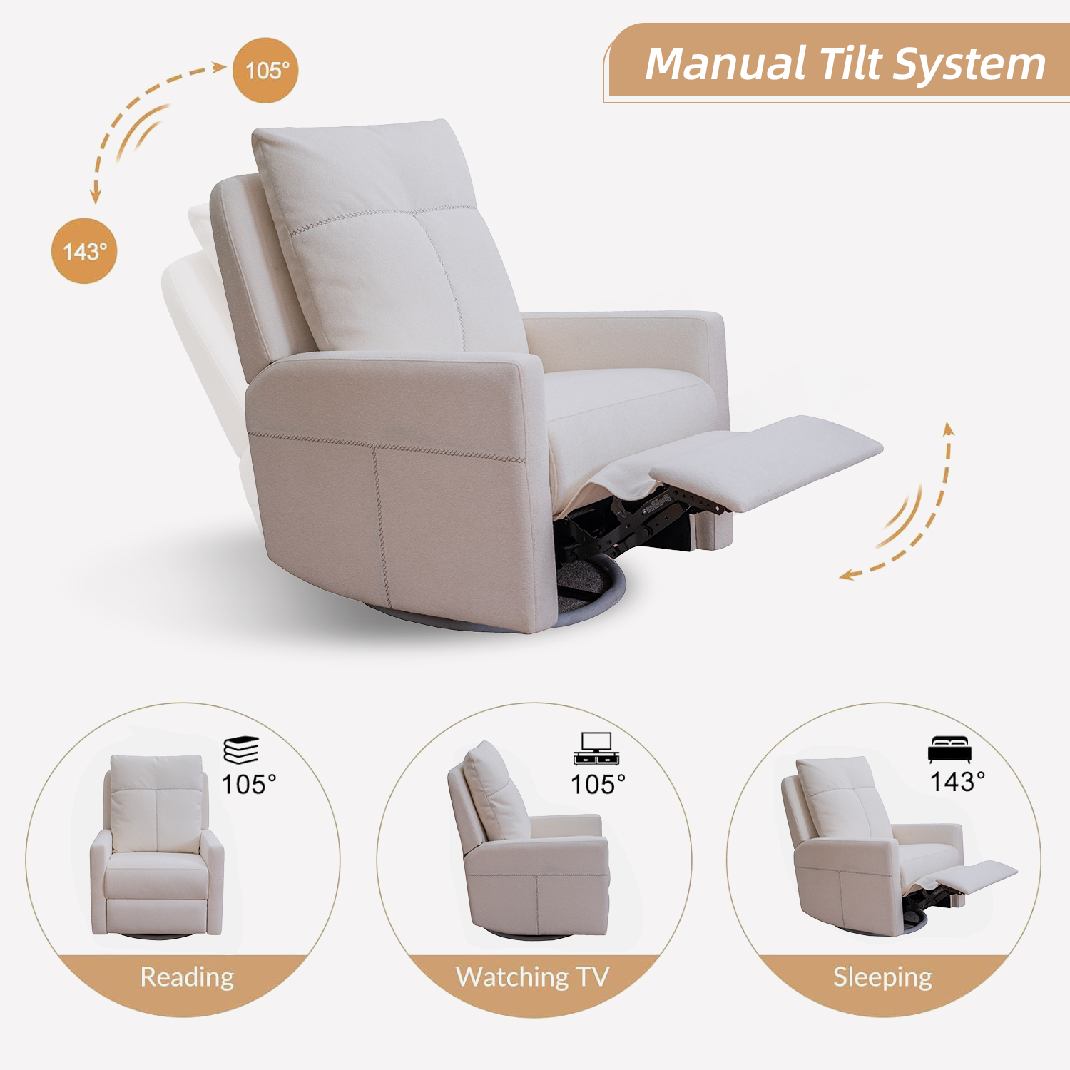 Swivel Glider Recliner Chair M - đánh giá và giá Baby Nursery Glider Recliner