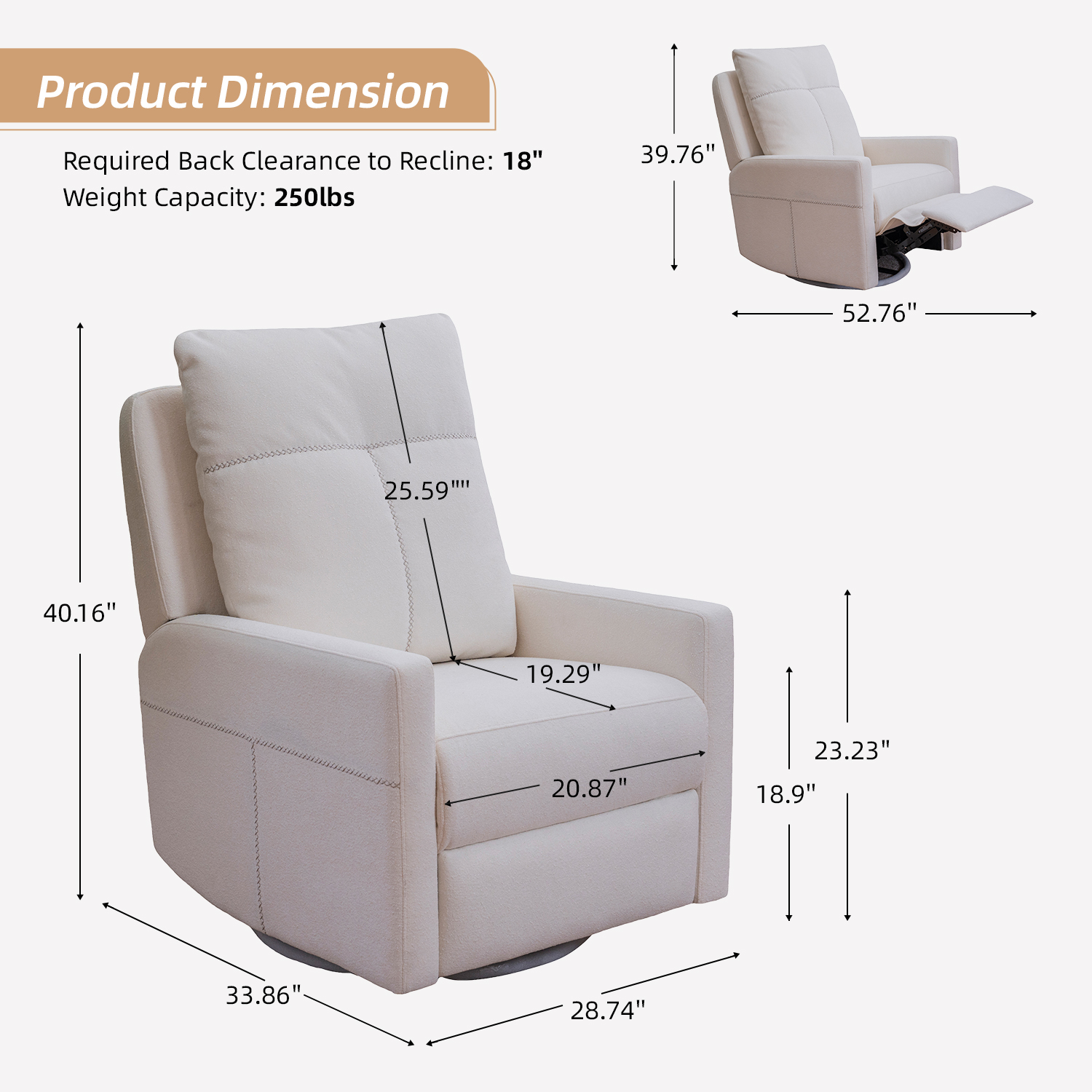 Swivel Glider Recliner Chair M - đánh giá và giá Baby Nursery Glider Recliner