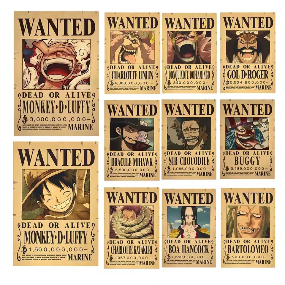 Anime One Piece Bounty Wanted  - đánh giá và giá Baby Nursery Wall Decals