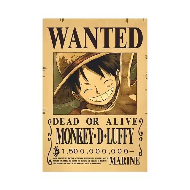 Anime One Piece Bounty Wanted  - đánh giá và giá Baby Nursery Wall Decals