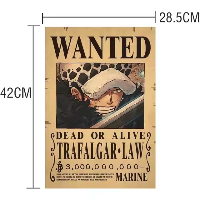 Anime One Piece Bounty Wanted  - đánh giá và giá Baby Nursery Wall Decals