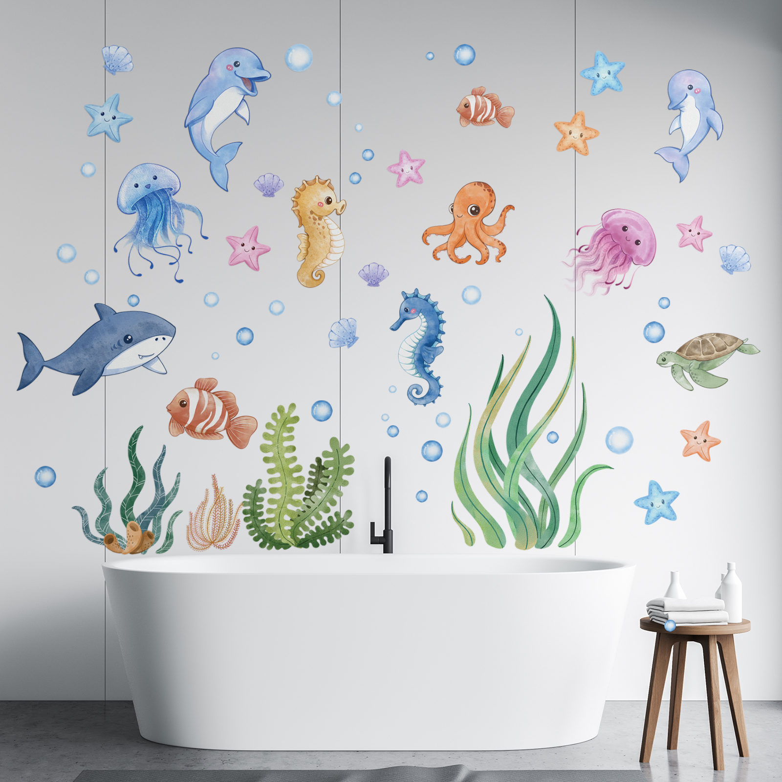 Ocean Wall Decals Under The Se - đánh giá và giá Baby Nursery Under The Sea
