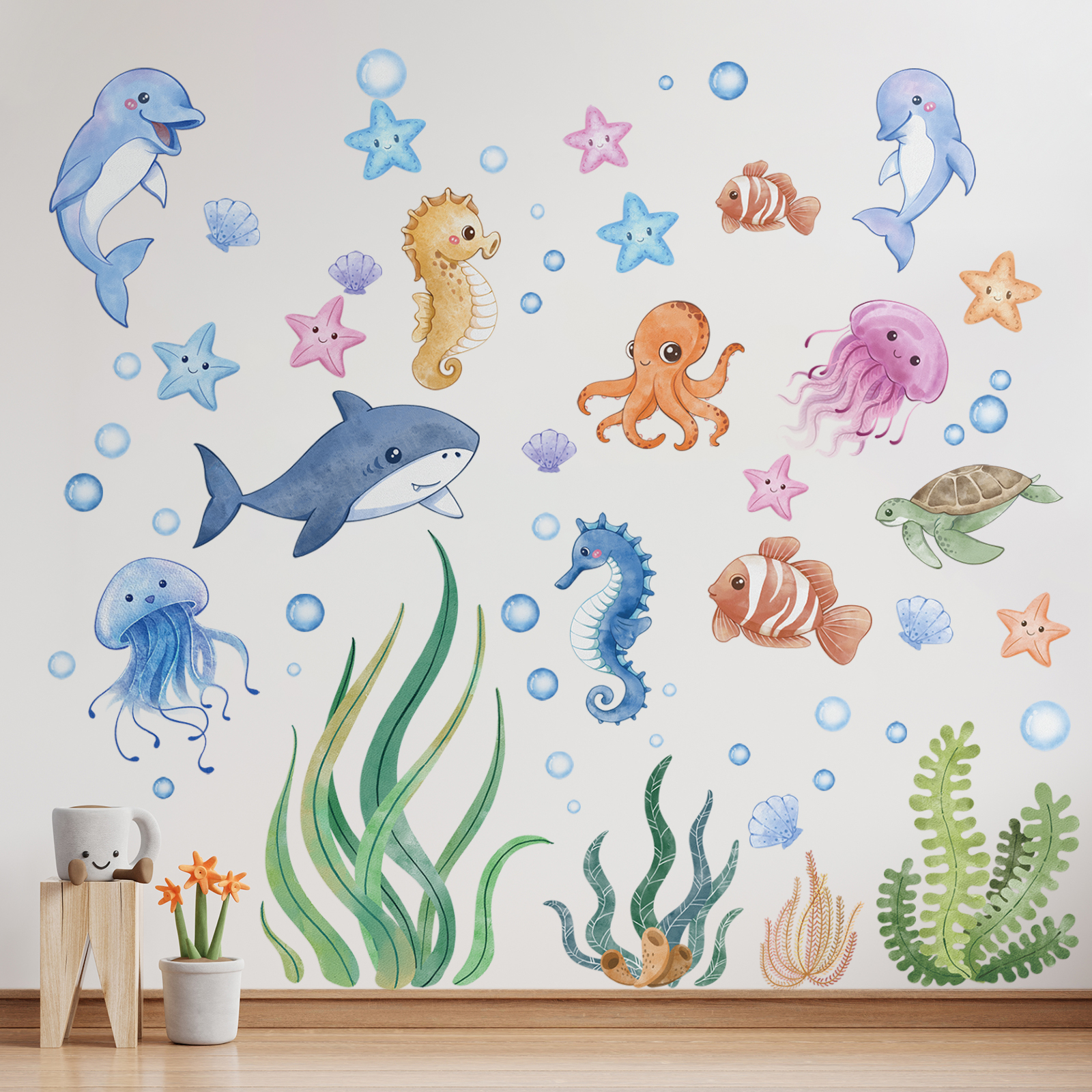 Ocean Wall Decals Under The Se - đánh giá và giá Baby Nursery Under The Sea