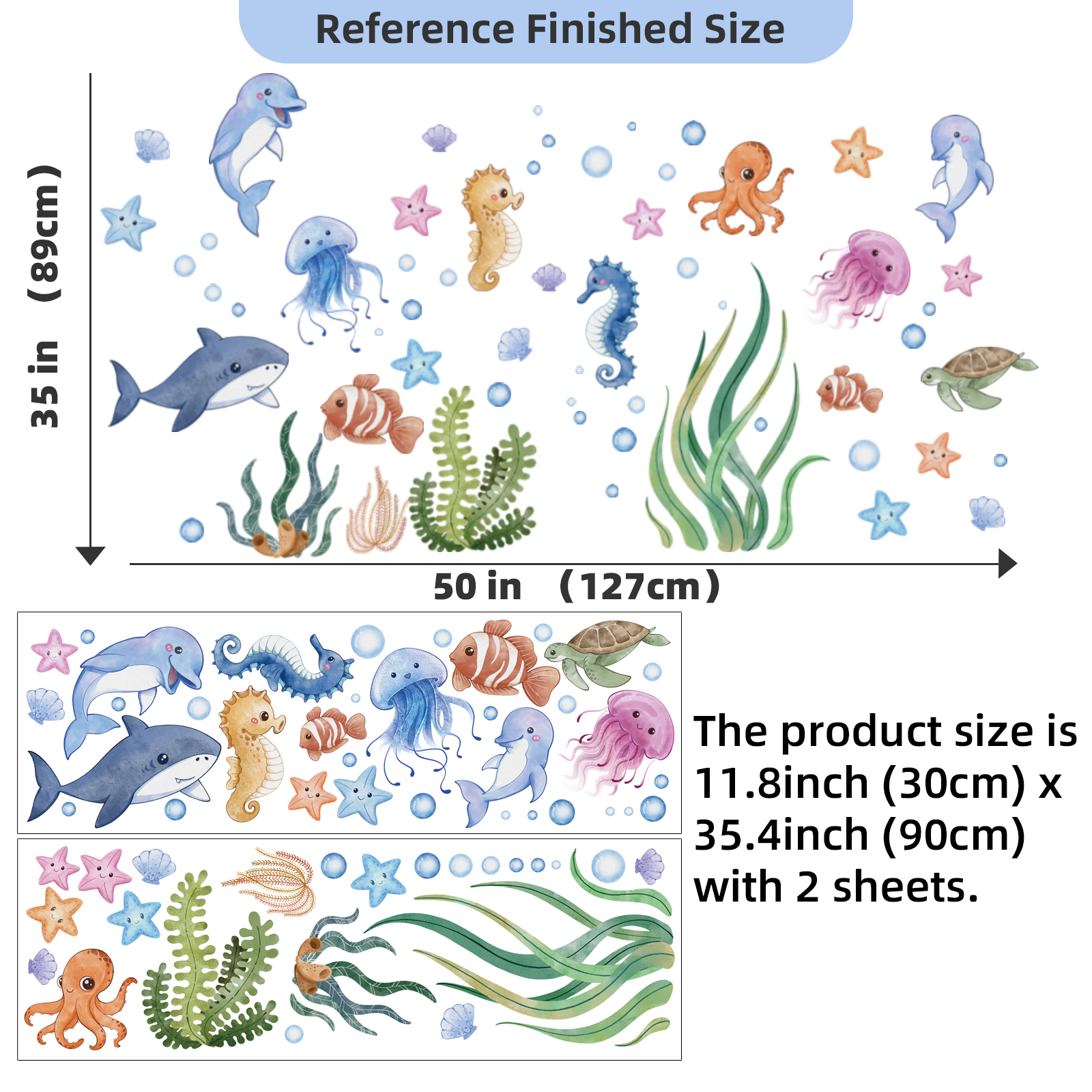 Ocean Wall Decals Under The Se - đánh giá và giá Baby Nursery Under The Sea