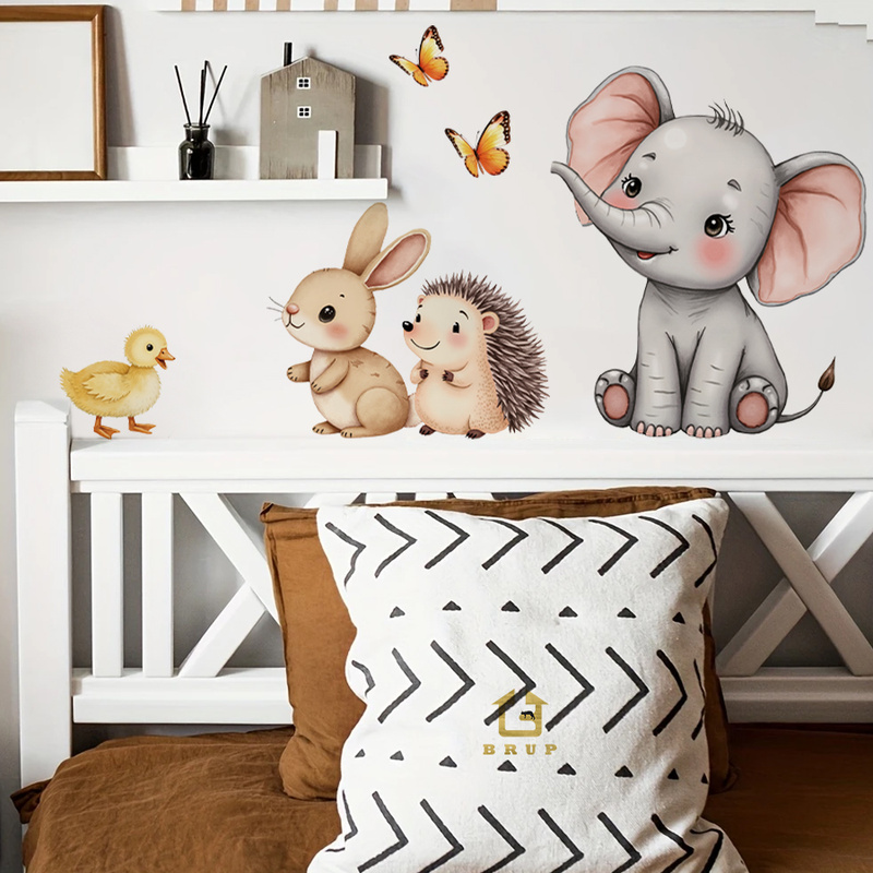 Cartoon Animal Wall Sticker -  - đánh giá và giá Baby Nursery Wall Decals