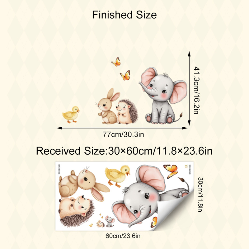 Cartoon Animal Wall Sticker -  - đánh giá và giá Baby Nursery Wall Decals