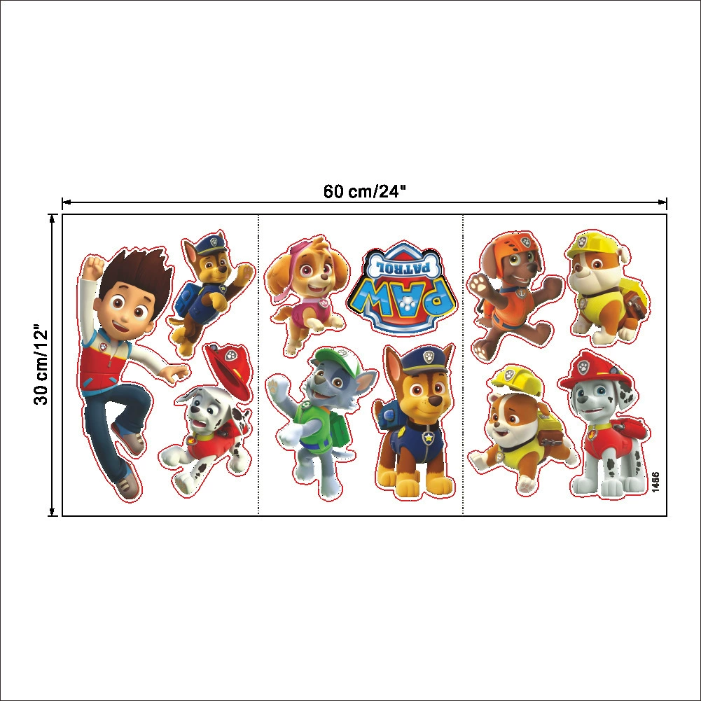 Cartoon Pawed Patrol Wall Stic - đánh giá và giá Baby Nursery Wall Decals