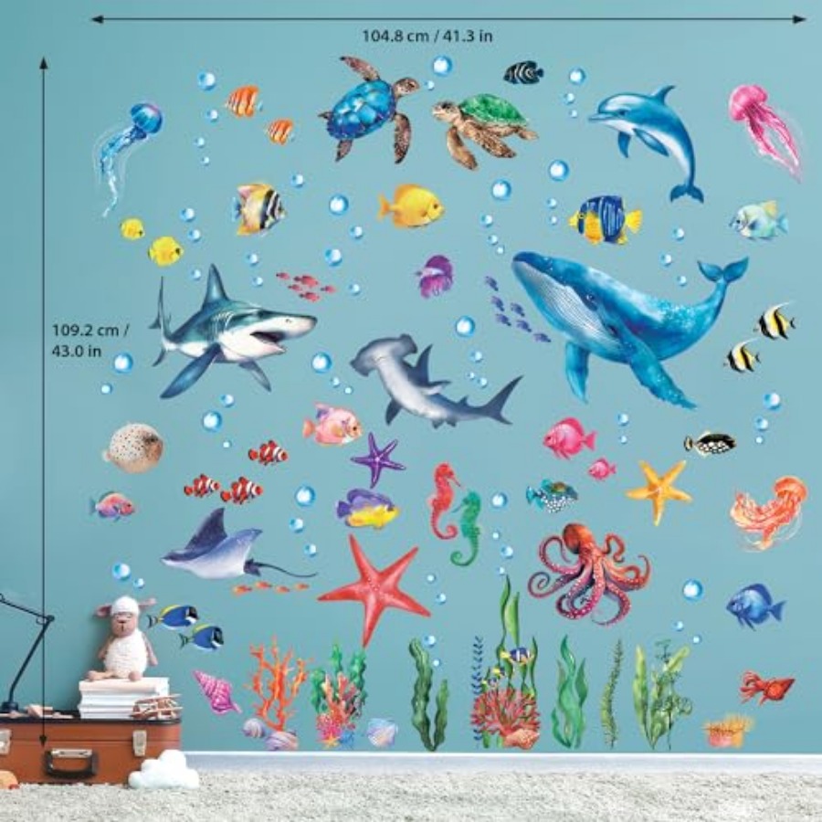 Sea Animals Wall Stickers Deca - đánh giá và giá Baby Nursery Under The Sea