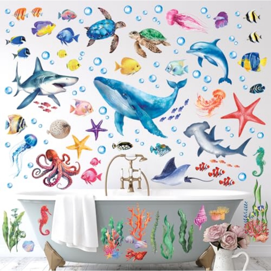 Sea Animals Wall Stickers Deca - đánh giá và giá Baby Nursery Under The Sea