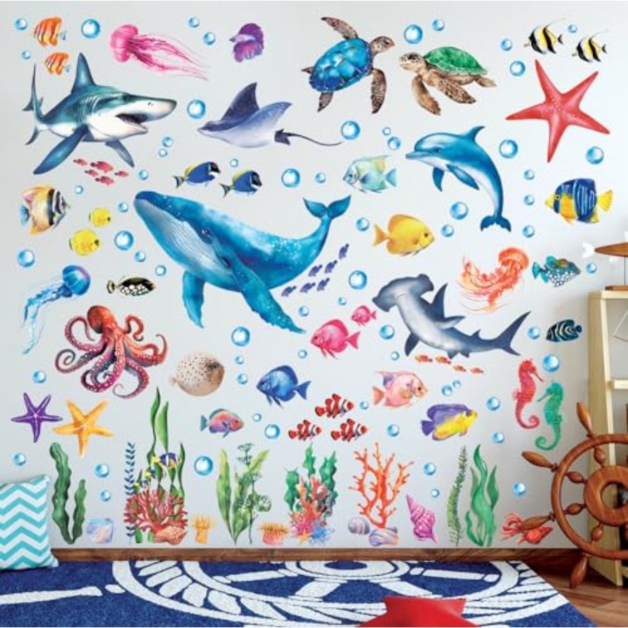 Sea Animals Wall Stickers Deca - đánh giá và giá Baby Nursery Under The Sea
