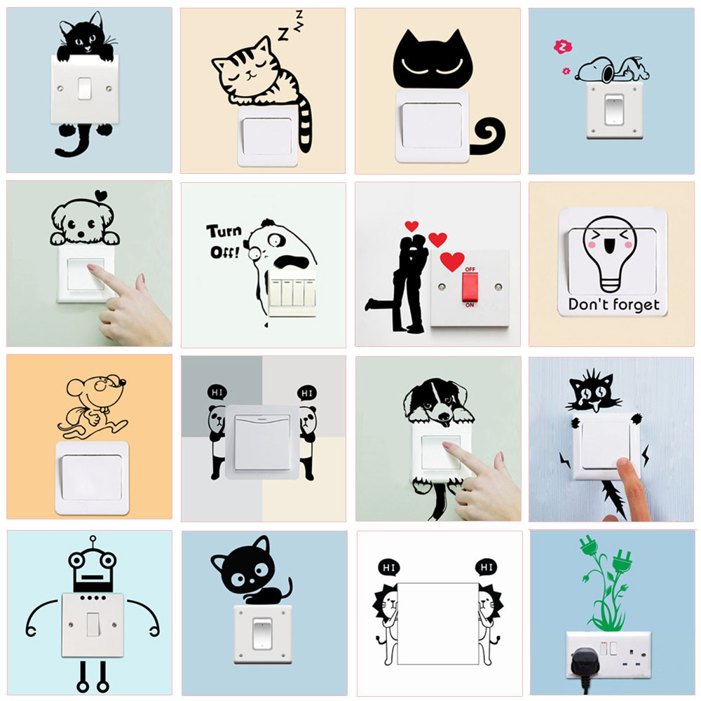 Funny Patterns Switch Stickers - đánh giá và giá Baby Nursery Wall Decals