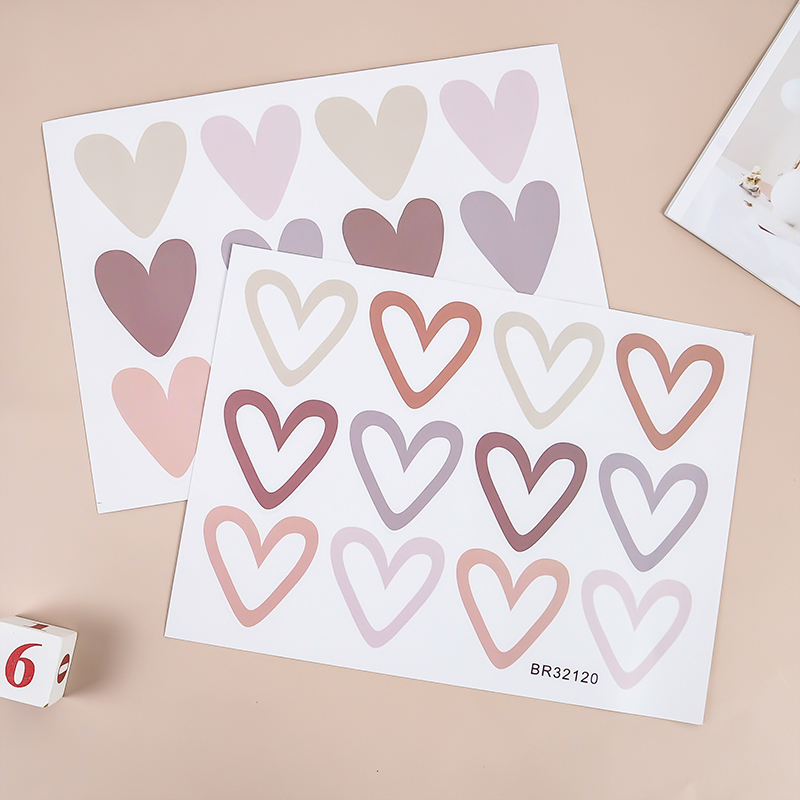 2pcs Lovely Hearts Ins Wall St - đánh giá và giá Baby Nursery Wallpaper Girl