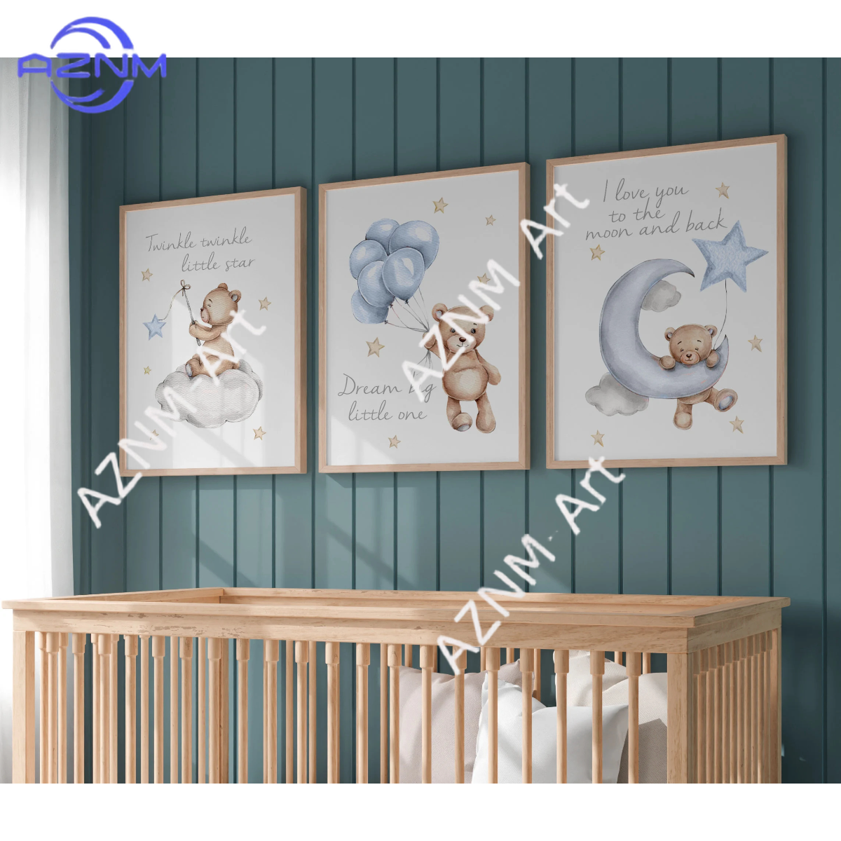 1/3Pcs set of 3 nursery prints - đánh giá và giá Baby Nursery Gender Neutral