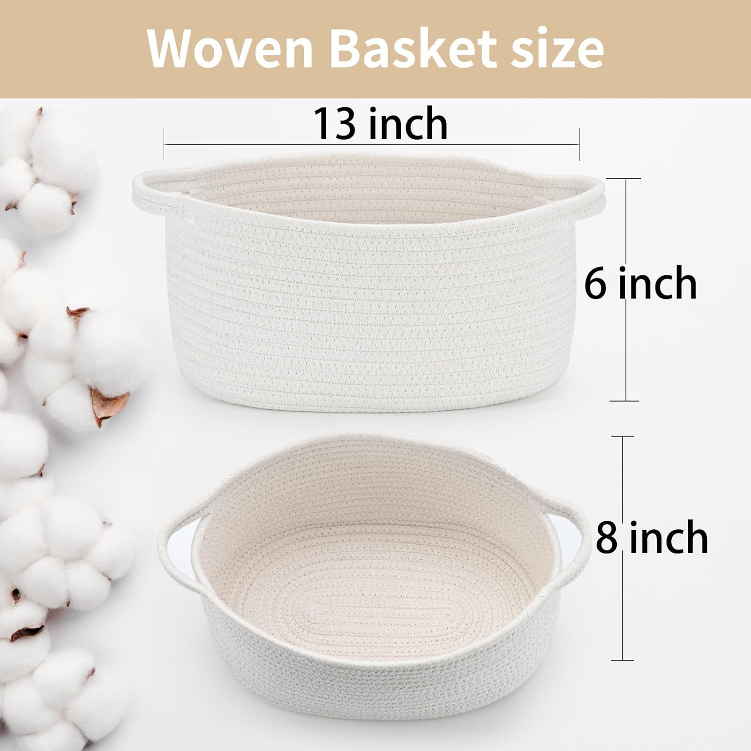 Woven Cotton Rope Basket with  - đánh giá và giá Baby Nursery Images Free