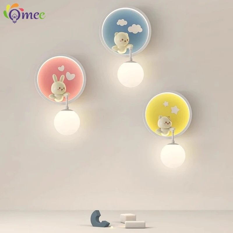 Cute Girl Wall Lamps LED Pink  - đánh giá và giá Baby Nursery Yellow Walls