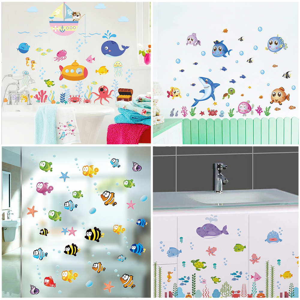 Cute Fishes Whale Shark Sealif - đánh giá và giá Baby Nursery Wall Decals