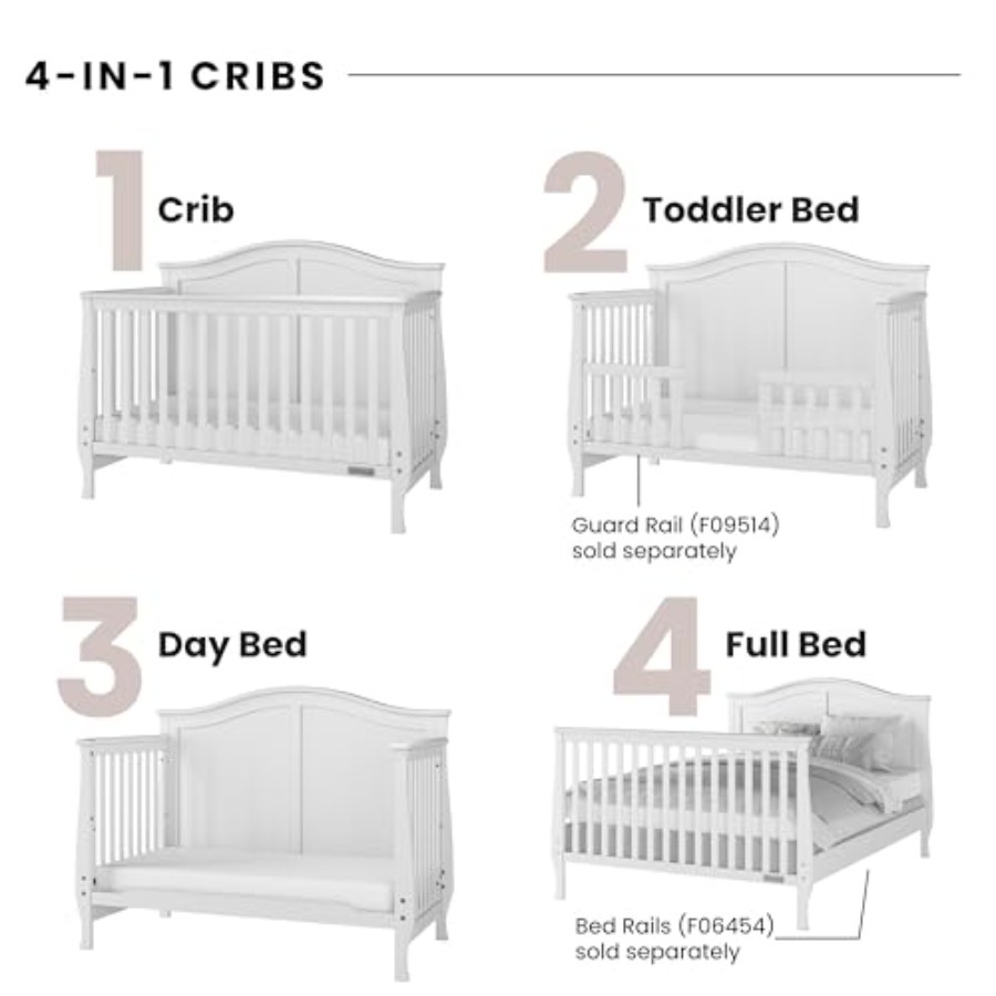 Camden Design 4-in-1 Convertib - đánh giá và giá Convertible Crib Set
