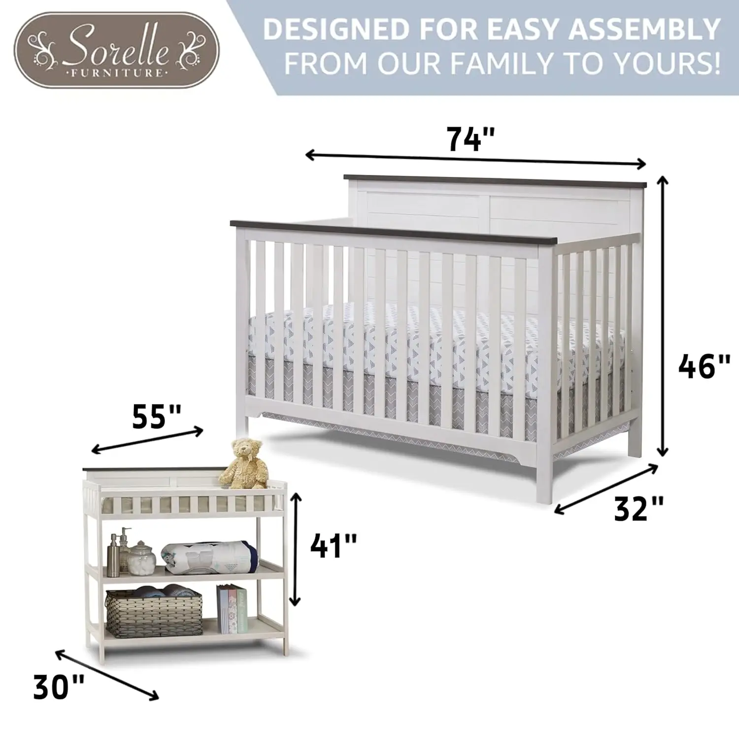 Time-limitedFurniture Farmhous - đánh giá và giá Convertible Crib Set