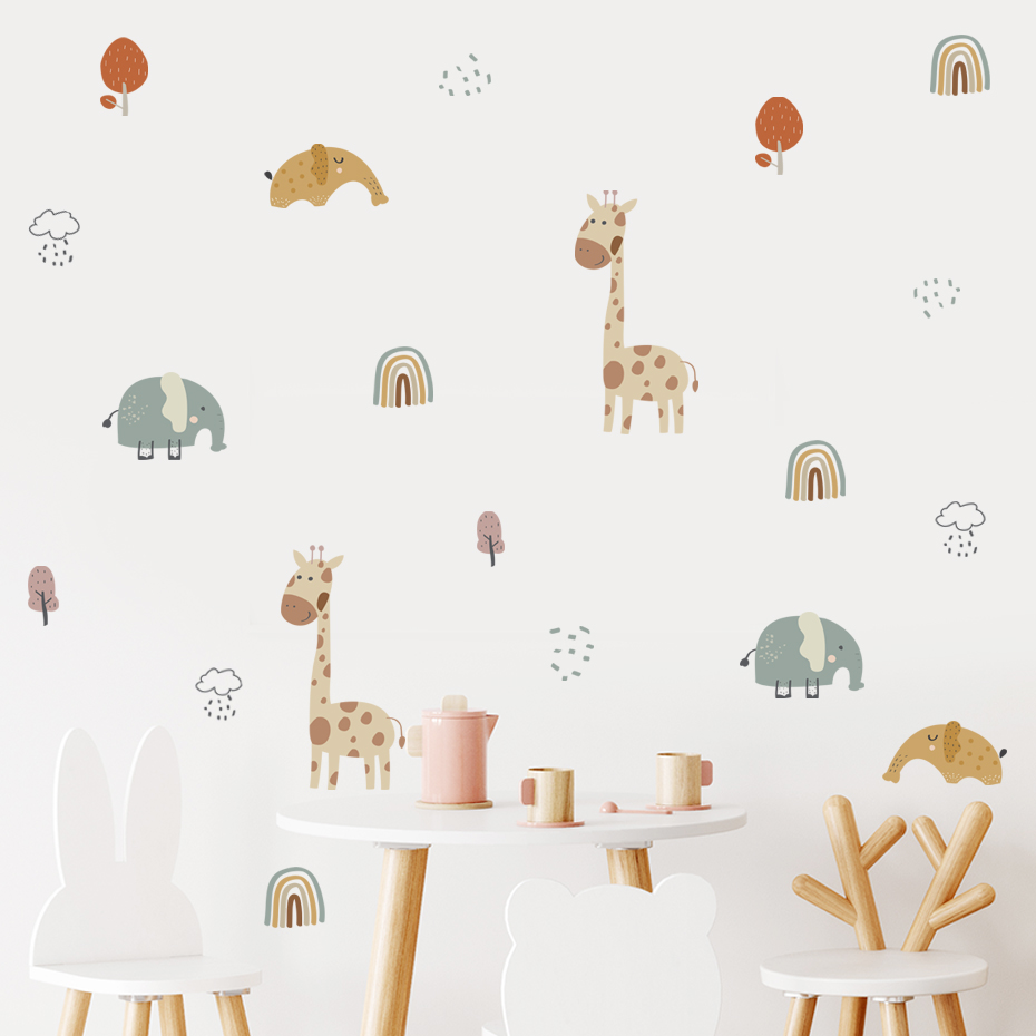 Cartoon Giraffe Elephant Anima - đánh giá và giá Baby Nursery Giraffe