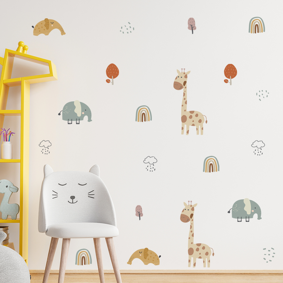 Cartoon Giraffe Elephant Anima - đánh giá và giá Baby Nursery Giraffe