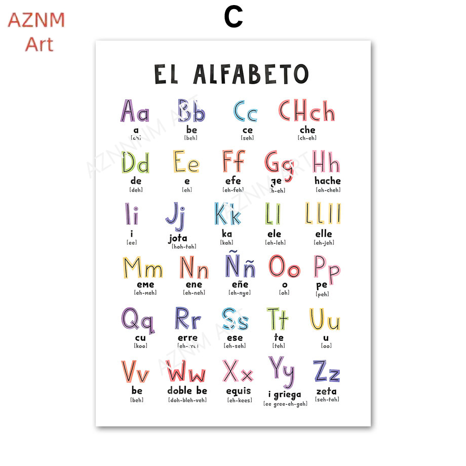 1PC Educational Spanish Alphab - đánh giá và giá Baby Nursery In Spanish