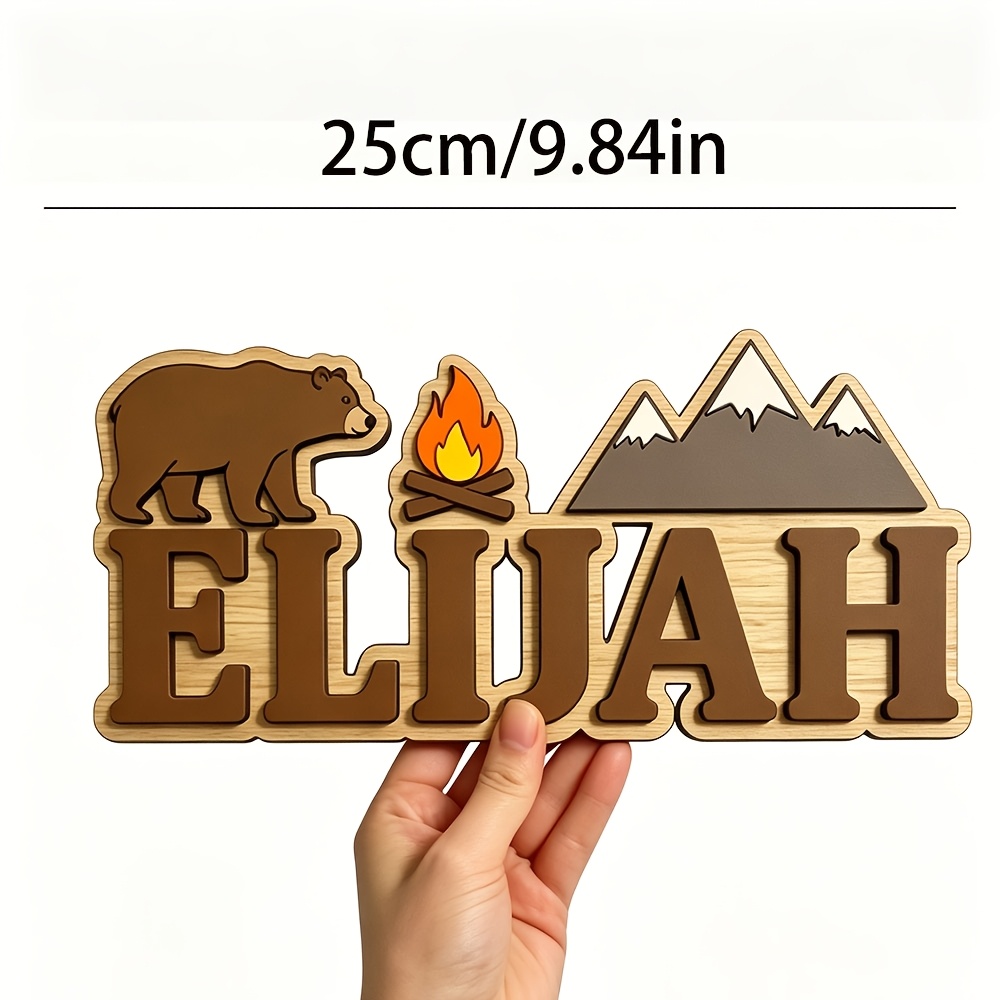 Customizable Bear & Campfire W - đánh giá và giá Baby Nursery Accent Wall