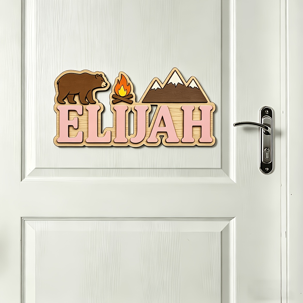 Customizable Bear & Campfire W - đánh giá và giá Baby Nursery Accent Wall