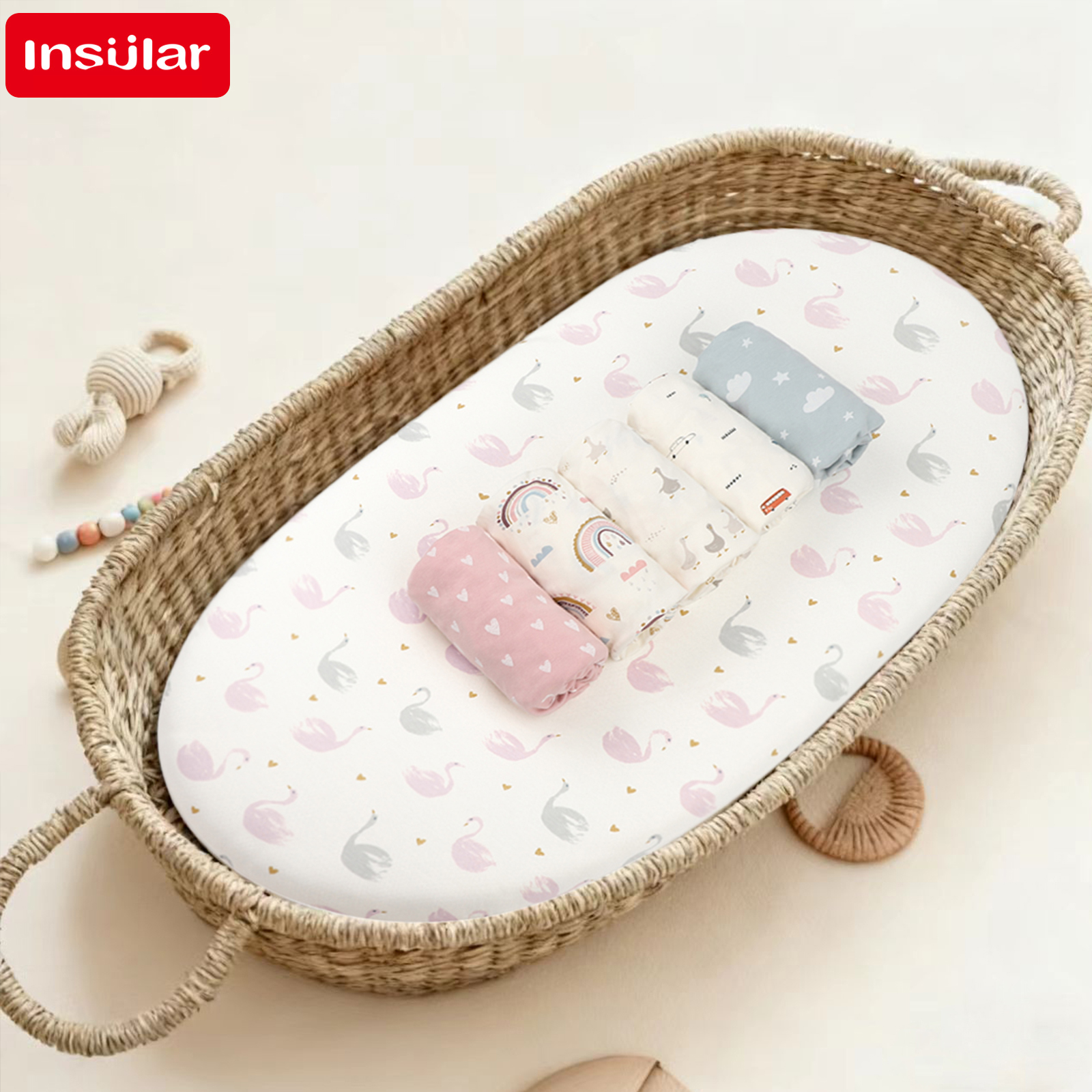 Cartoon Printed Crib Sheet Set - đánh giá và giá Convertible Crib Set