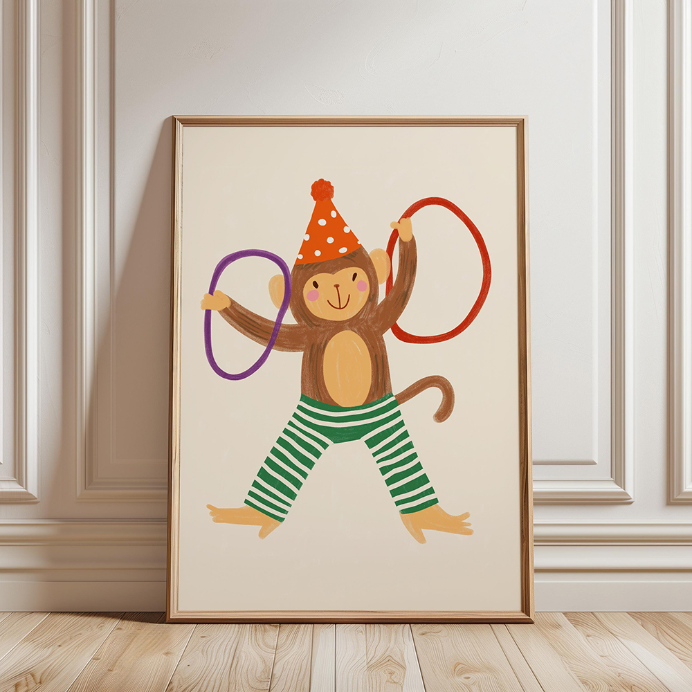 Circus Monkey Wall Art Birthda - đánh giá và giá Baby Nursery Giraffe