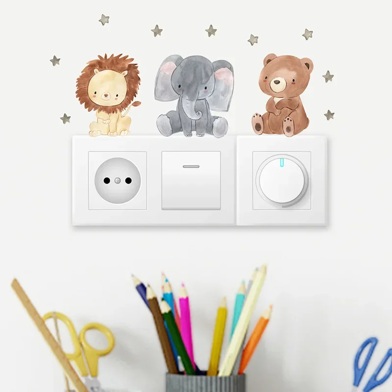 1/2/4/6set Cartoon Animals Wal - đánh giá và giá Baby Nursery Wall Decals