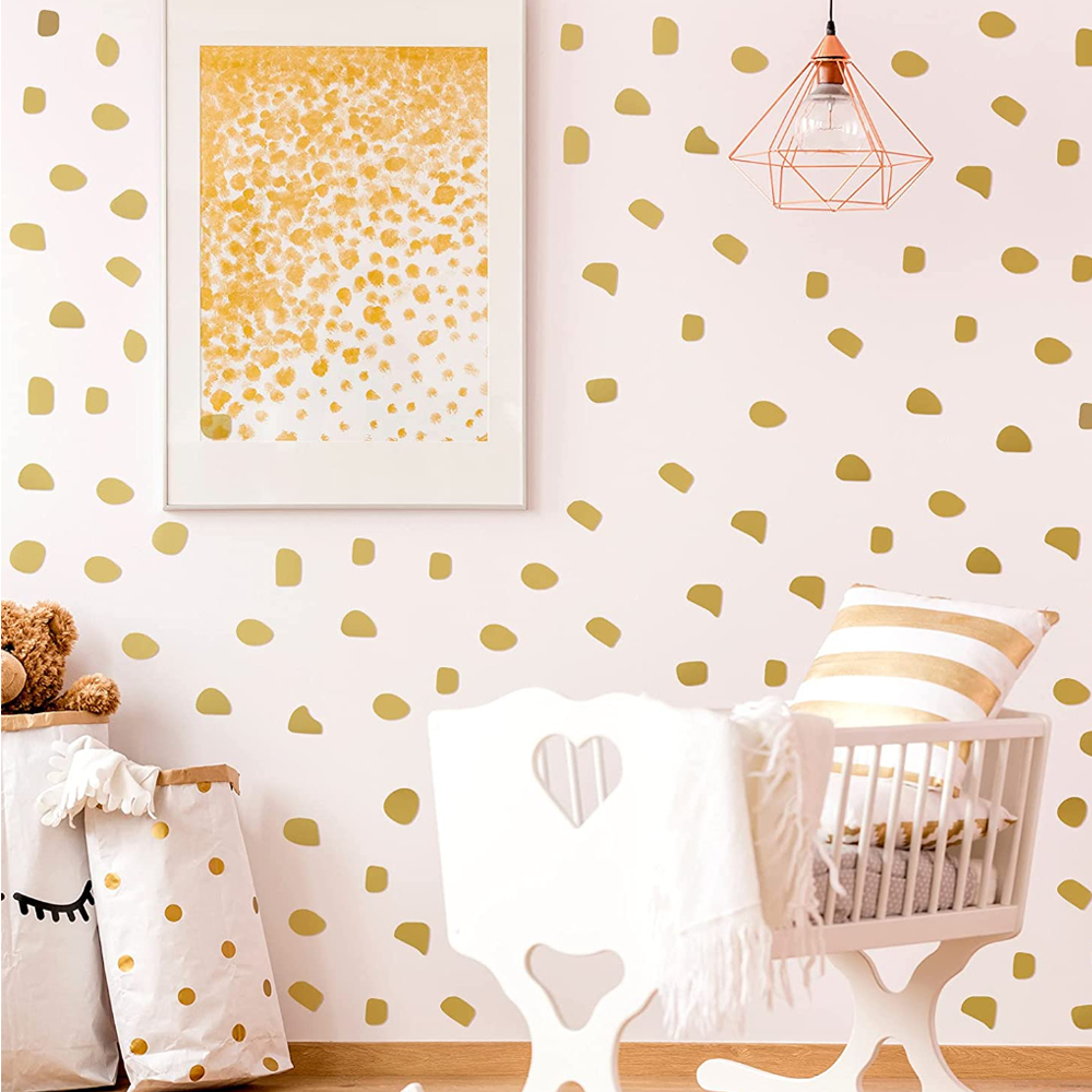 96Pcs/set Cute  Irregular Dots - đánh giá và giá Baby Nursery Wallpaper Girl