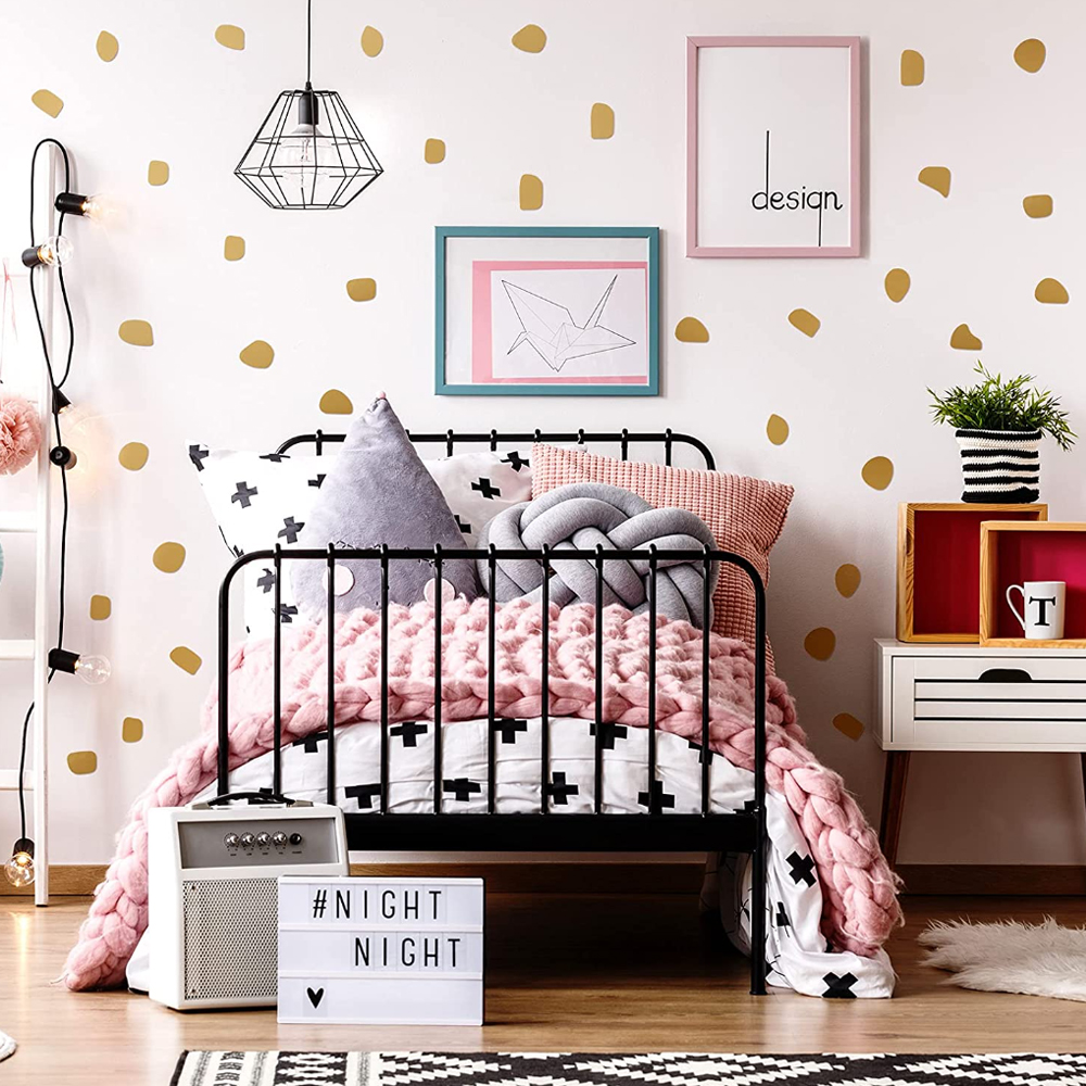 96Pcs/set Cute  Irregular Dots - đánh giá và giá Baby Nursery Wallpaper Girl