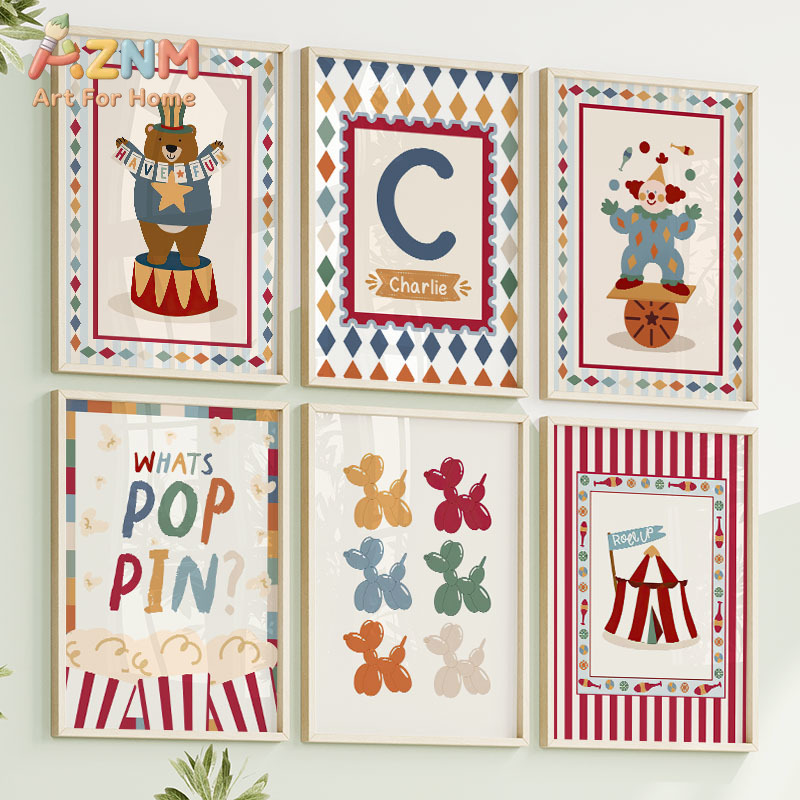 Circus Bear Magician Dog Quote - đánh giá và giá Baby Nursery Fabric