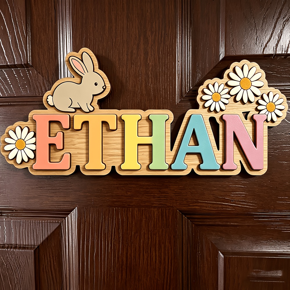 Customizable Rainbow Bunny & D - đánh giá và giá Baby Nursery Accent Wall