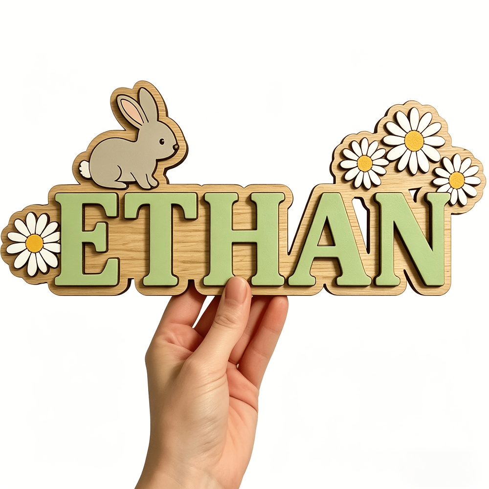 Customizable Rainbow Bunny & D - đánh giá và giá Baby Nursery Accent Wall