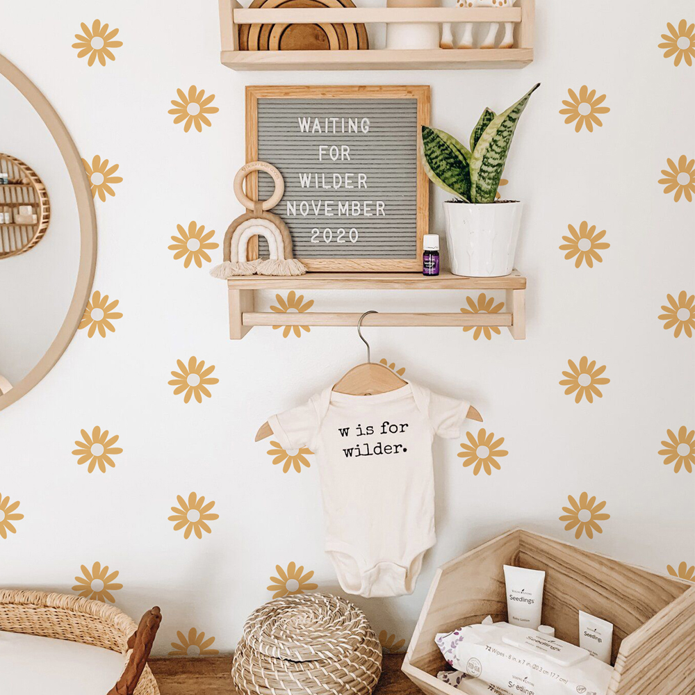 Yellow Daisy Wall Stickers for - đánh giá và giá Baby Nursery Yellow Walls