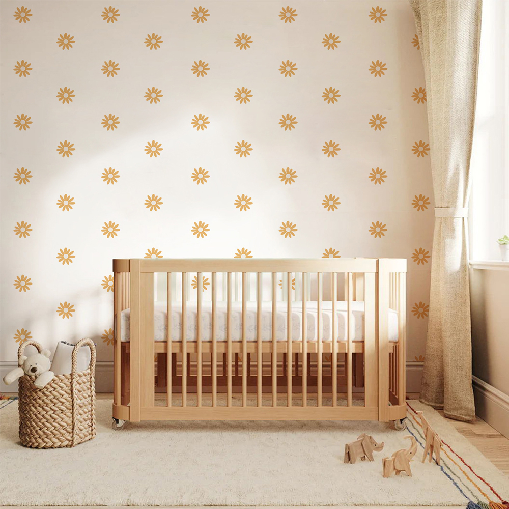 Yellow Daisy Wall Stickers for - đánh giá và giá Baby Nursery Yellow Walls