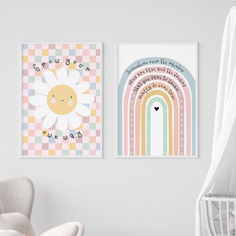Sun Flower Rainbow Cloud Heart - đánh giá và giá Baby Nursery Fabric