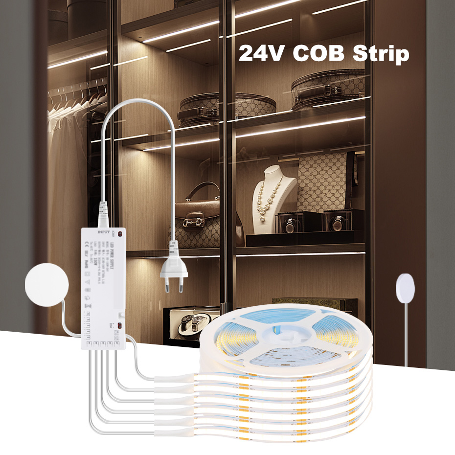 24V COB LED Strip with EU/US/A - đánh giá và giá Drawer Dresser White